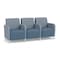 Lesro Siena 3 Seat Tandem Seating, Brushed Steel, RS RainSong Back, MD Titan Seat, RS RainSong Panels SN3103 - alternate 1